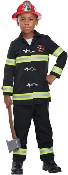 Junior Fire Chief Fire Fighter Child Fireman Costume-Large