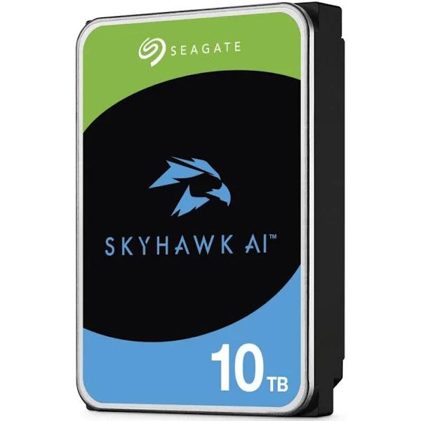 Seagate Skyhawk AI 10TB Video Internal Hard Drive HDD 3.5 Inch SATA 6Gb/s 256MB Cache for DVR NVR Security Camera System with In-house Rescue Services