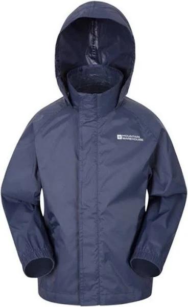 Mountain Warehouse Childrens/Kids Pakka Waterproof Jacket Dark Blue 2-3 Years Nylon Children Waterproof Jacket