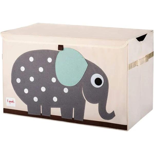 3 Sprouts Grey Elephant Toy Chest