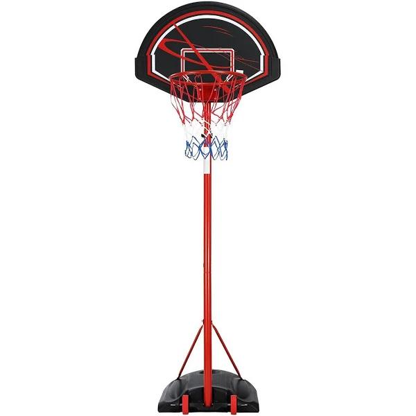 Basketball Hoop Ring Stand Portable Indoor System Net Set Outdoor 1.7m-2.3m Height Adjustable Ball Kids Genki