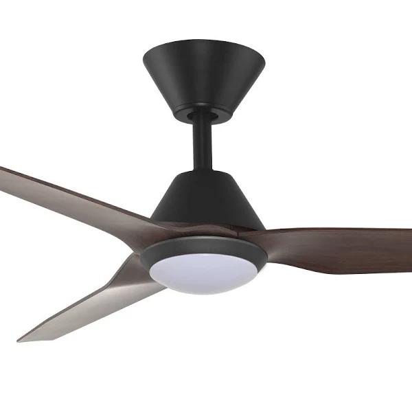 Fanco Infinity-iD DC Ceiling Fan SMART/Remote With Dimmable CCT Led Light - Black With Spotted Gum Blades 48"