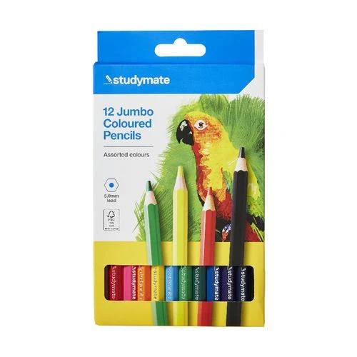 Studymate Coloured Jumbo Pencils 12 Pack