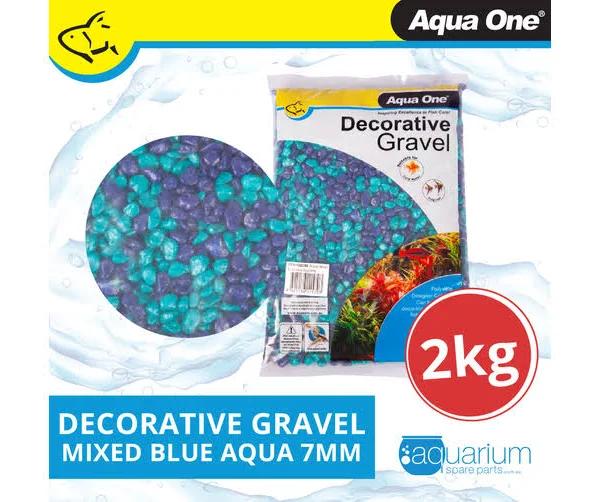 Aqua One Decorative Gravel Mixed Blue Aqua 7mm 2kg (10283BA)