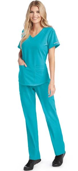 Skechers Vitality V-Neck Scrub Top - L - Turquoise