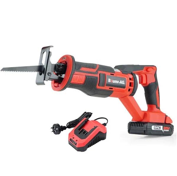 Baumr AG Reciprocating Saw 20V Cordless Lithium Electric Saber Recip W Battery