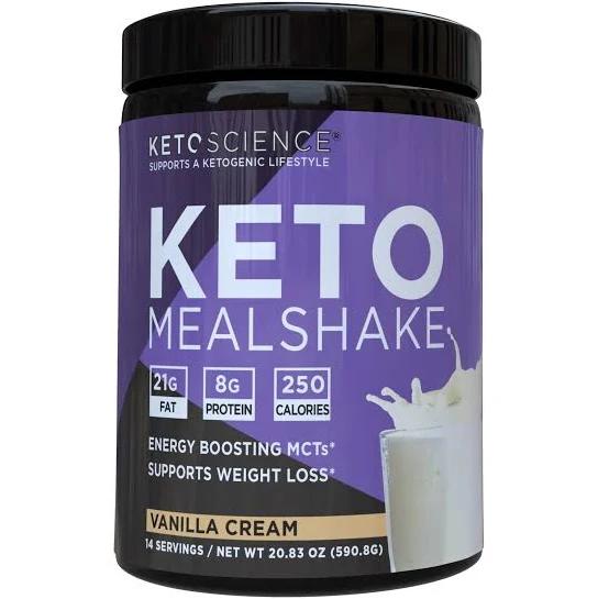 Keto Science Ketogenic Meal Shake Vanilla Dietary Supplement, Rich in