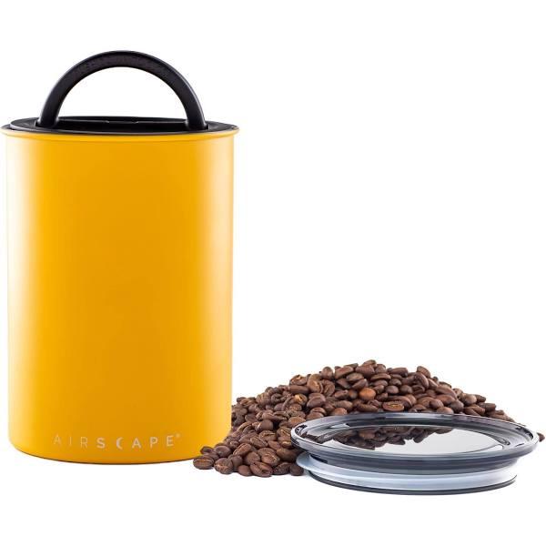 Airscape Medium Classic Coffee Storage Vault: Matte Yellow