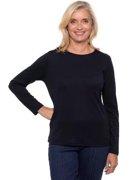 Black Pepper Winterlock Top Navy