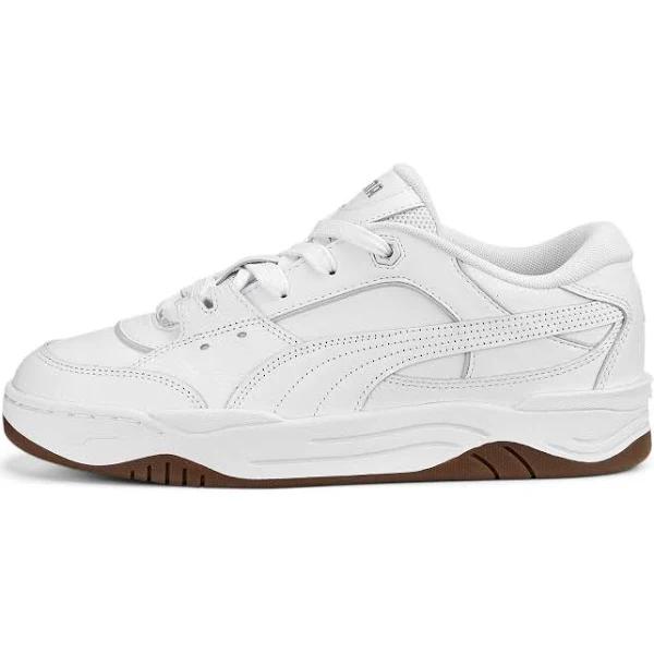 PUMA-180 Leather Unisex Sneakers in White/Gum, Size 4