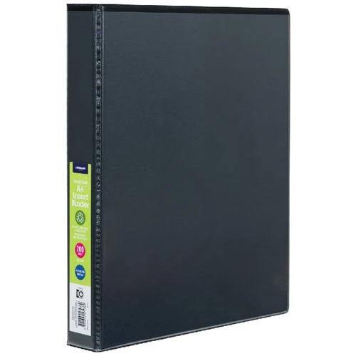 J.Burrows Recycled Insert Binder A4 4 D-Ring 25mm Black