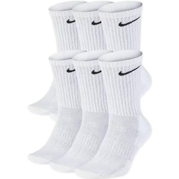 Nike Unisex Men's Women's Cotton Cushion Crew Socks 6-Pack - White