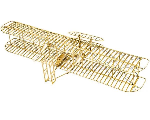 Wooden Model Aircraft Kits, 3D Wooden Puzzle DIY Wright Flyer Model Airplane Kits For Adults, Laser Cutting Woodcraft Kits To Build, Educational