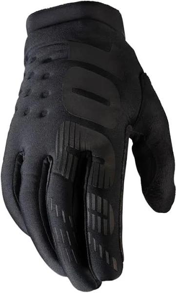 100% Brisker Gloves Black Grey - M