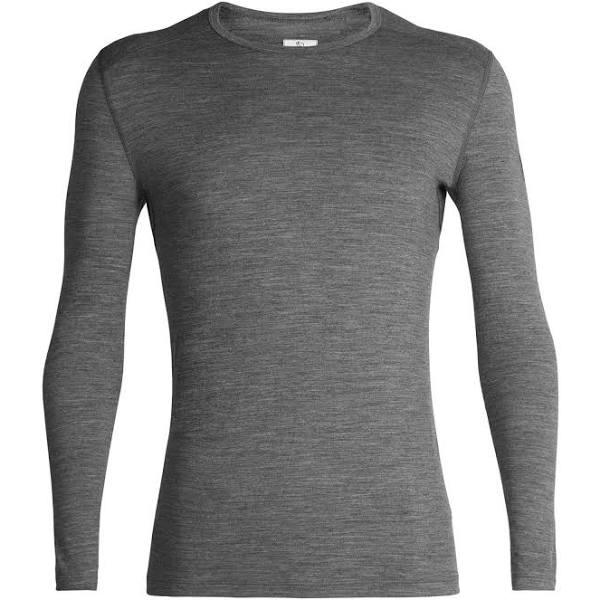 OZWEAR Men's 260 100% Merino Wool Long Sleeve Crew (Stone Marl, XL)