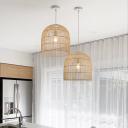 Natural Rattan Cane Wicker Pendant Light - Siena