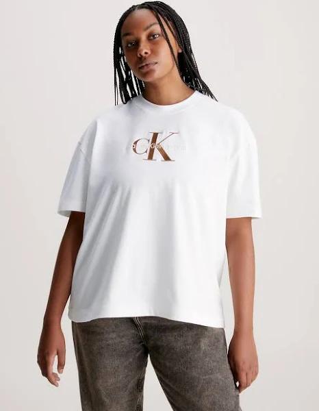 Calvin Klein Jeans Cotton Monogram T-Shirt Bright White