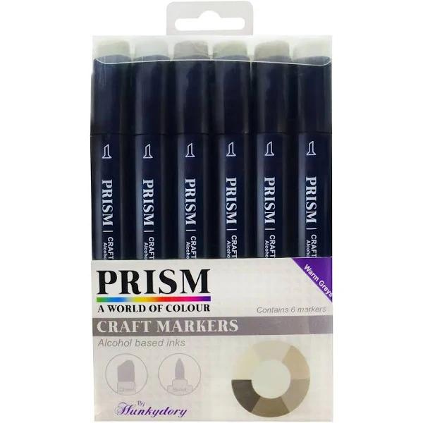 Hunkydory Prism Craft Markers Set Warm Greys