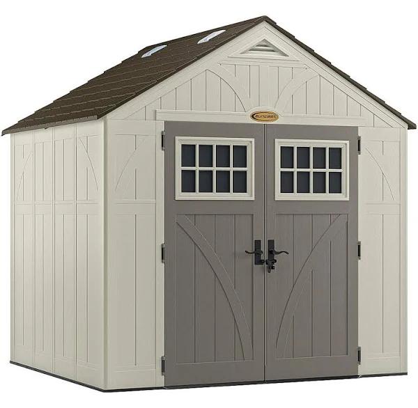 Suncast 2.4m x 2.1M Shed, Vanilla