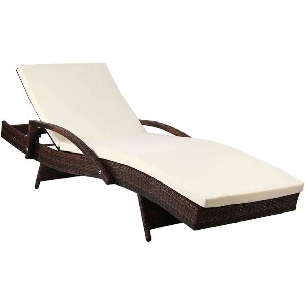 Gardeon Outdoor Sun Lounge - Brown