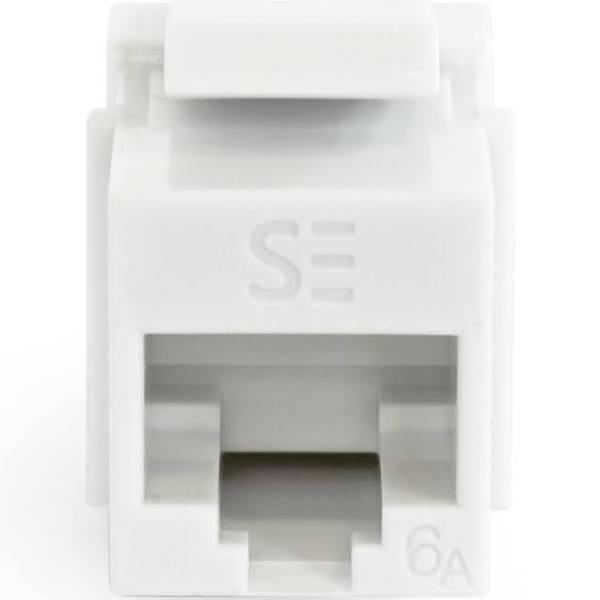 Serveredge KSUC6AQ-10WH - Universal Cat6a UTP RJ45 Modular Keystone Jack - Quick Tool Compatible - White - Pack of 10