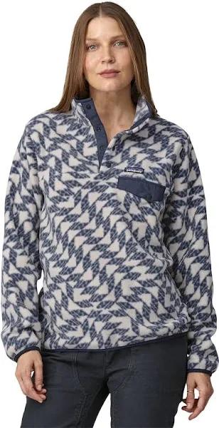 Patagonia Lightweight Synchilla Snap-T Pullover - Synched Flight Small / Natural - L - Women