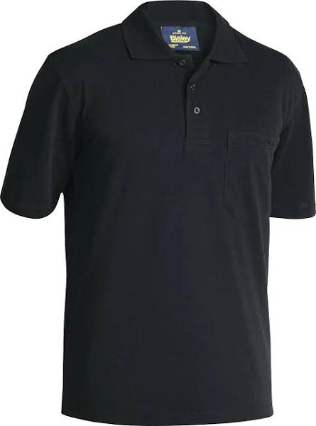 Bisley Mens Poly/Cotton Polo Shirt (BK1290) Black / 3XL