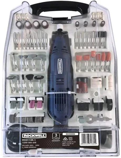 Rockwell 130W Rotary Hobby Mini Drill Kit - 233 Piece