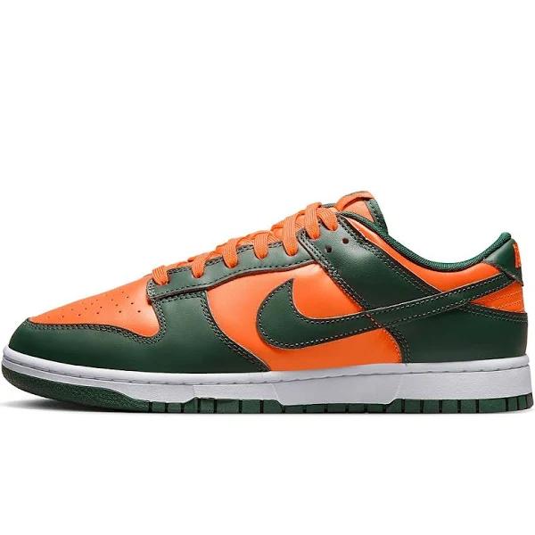 Nike Dunk Low 'Miami Hurricanes' Sneakers | Green | Men's Size 14