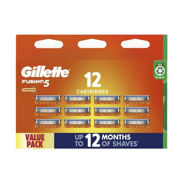 Gillette Fusion 5 Power Blades Value Pack 12 Pack