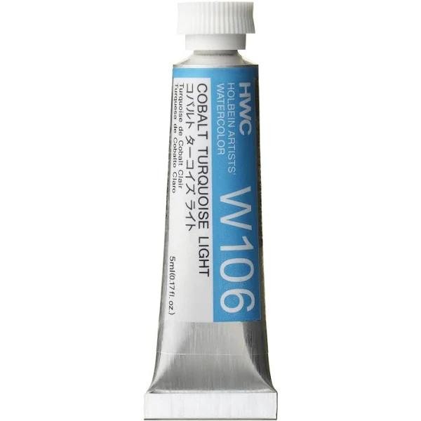 Holbein : Watercolour Paint : 5ml : Tube Cobalt Turquoise Light