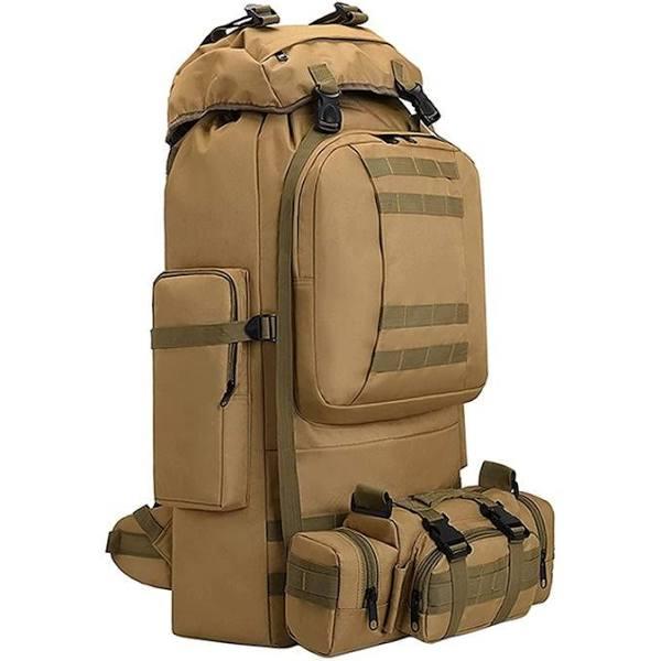 Winmax 80L Waterproof 2-in-1 Detachable Backpack For Camping-Khaki - AfterPay & zipPay Available