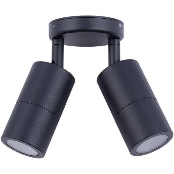 Pillar Light Double Adjustable 12V MR16 Black IP65