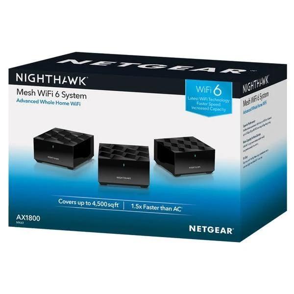 Netgear Nighthawk Whole Home Mesh Wifi 6 System, 3-Pack