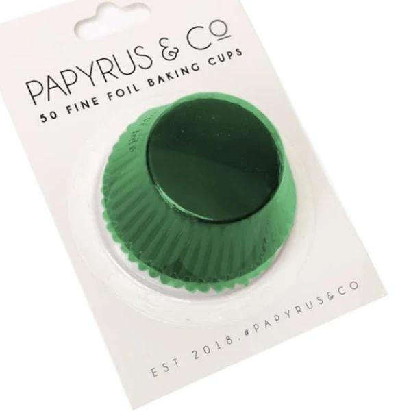 Foil Medium Cupcake Baking Cups 50 Pack - Green