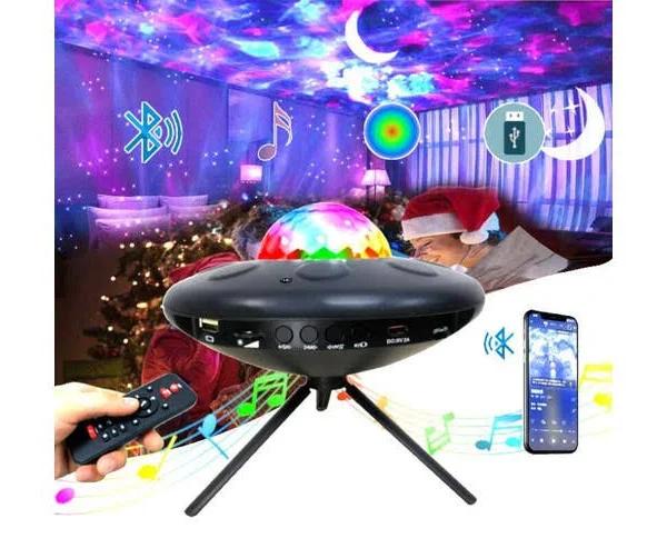 Moon Starry Sky Projector With Remote Control UFO Bluetooth Watermark Starry Sky Projector Lamp, Laser Atmosphere Night Light