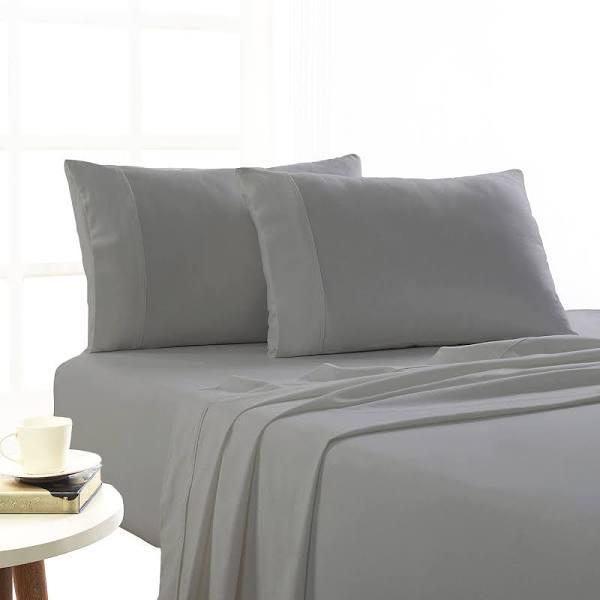 Park Avenue Egyptian Cotton Flannelette Sheet Set, Mega Queen / Ash