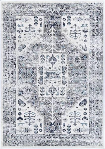 Ligures Cream Blue Traditional Rug 80 x 300cm