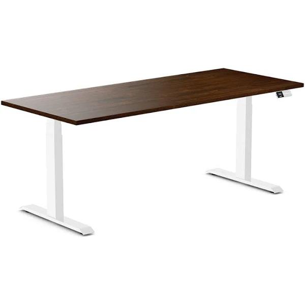 Desky Dual Rubberwood Sit Stand Desk Dark Walnut / 1800x750mm