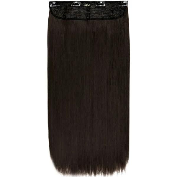 Lullabellz Thick 24" 1 Piece Straight Clip in Hair Extensions Dark Brown