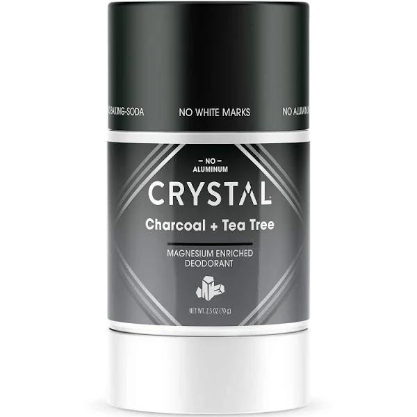 Crystal Body Deodorant Magnesium Enriched Deodorant Charcoal + Tea Tree 2.5 oz (70 g)