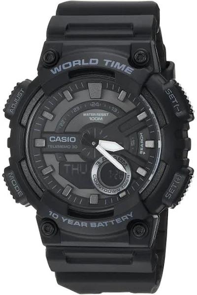 Casio AEQ110W-1BV Black Analog Digital Watch