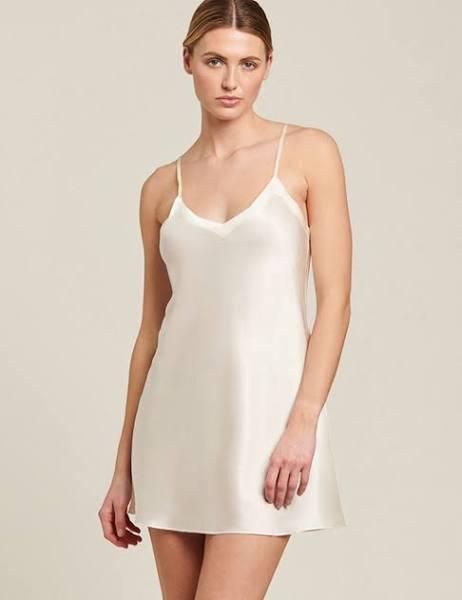 GINIA Silk Chemise Creme S