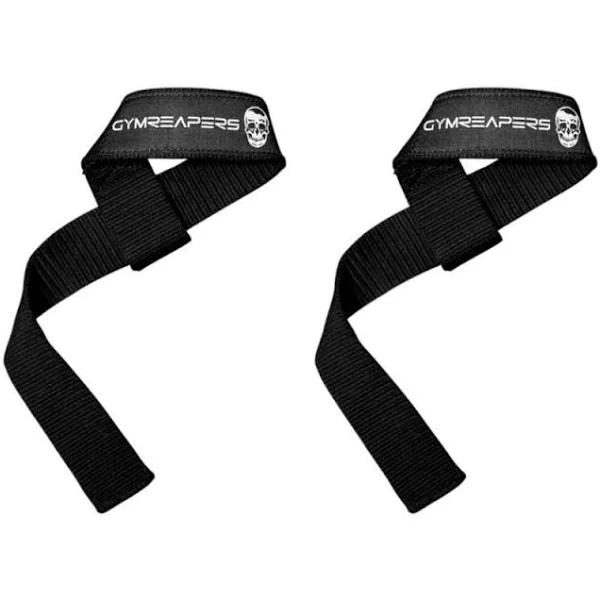 Gymreapers Lifting Wrist Straps for Weightlifting, Bodybuilding, Powerlifting, Strength Training, Deadlifts - Padded Neoprene with 18 Inch Cotton