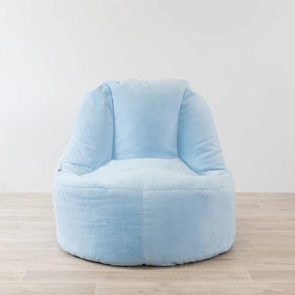 Ivory & Deene Plush Fur Lounger Bean Bag Chair - Sky Blue