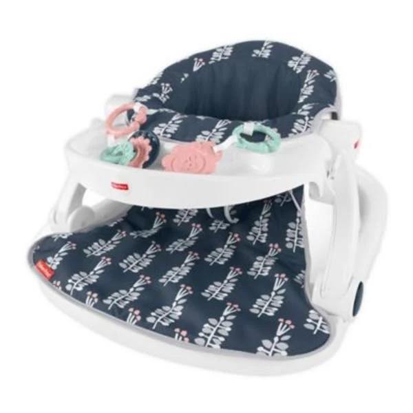 Fisher-Price Sit-Me-Up Floor Seat With Tray - Navy Garden, Infant Chair