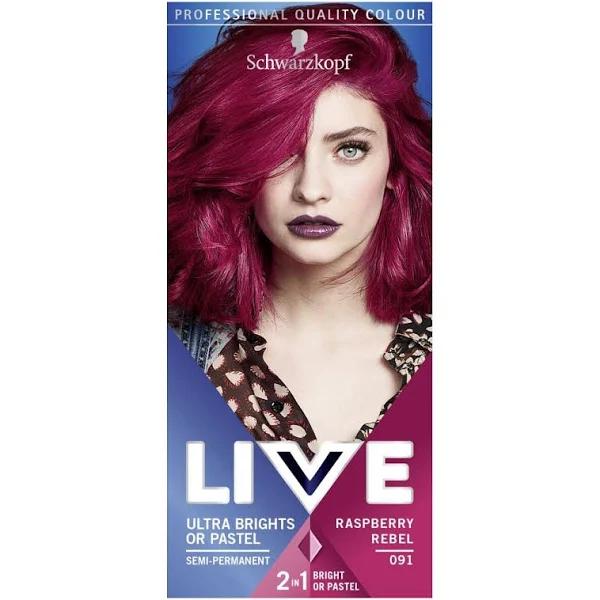 Schwarzkopf Live Ultra Brights or Pastel Semi-permanent Hair Colour - 091 Raspberry Rebel