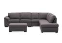 Rumpus Fabric Corner Suite Right-Hand Facing Chaise with Sofa Bed Brown - Upholstered