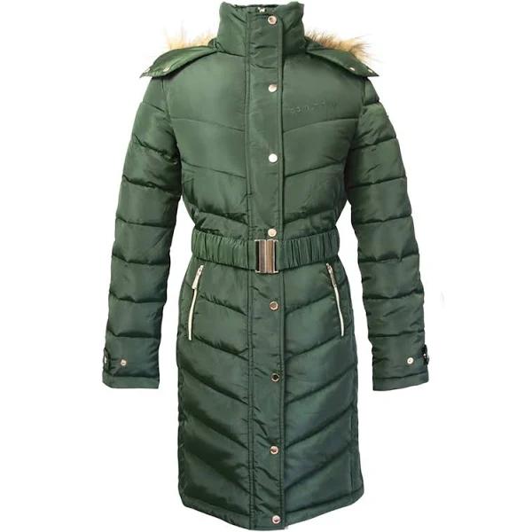 Coldstream Branxton Long Quilted Coat - Fern Green - Large