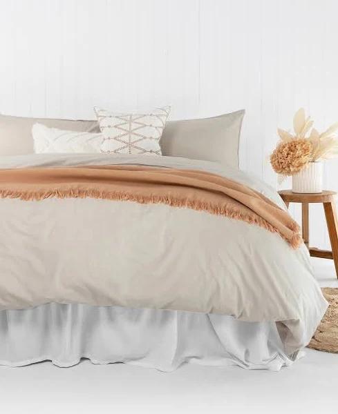 Bambury Super King Temple Organic Cotton Quilt Cover Set Pebble